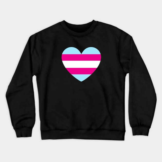 LGBT | Transgender Pride Flag Heart Crewneck Sweatshirt by s.hiro